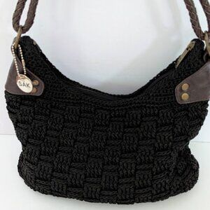 The Sak Black Crochet Shoulder Bag